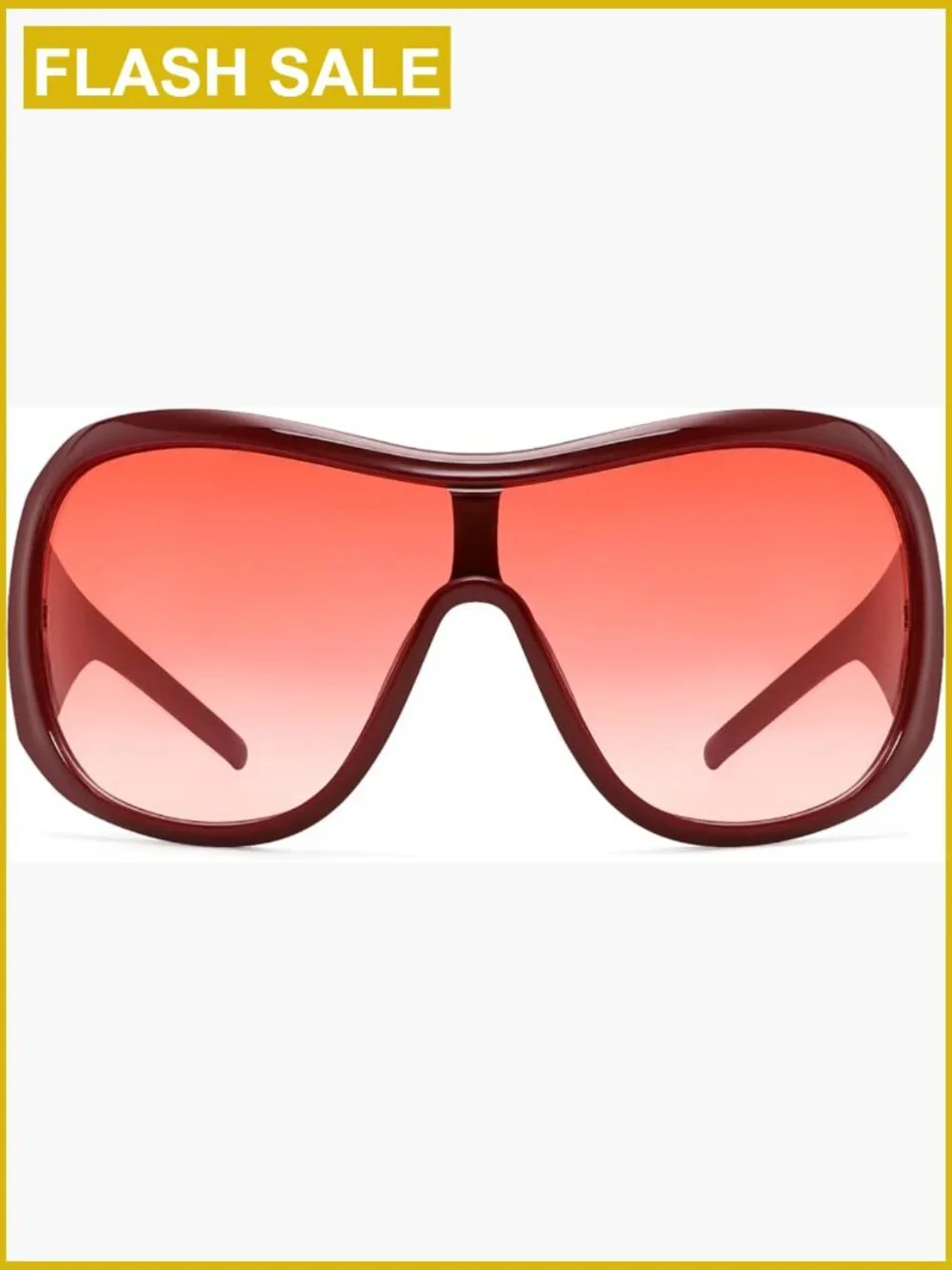 Trendy Oversized Wrap Sunglasses Shield Shades Retro Rave Y2K Unisex